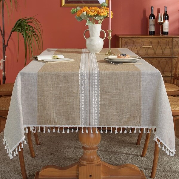 Rustic Tablecloth Cotton Linen Waterproof Tablecloths