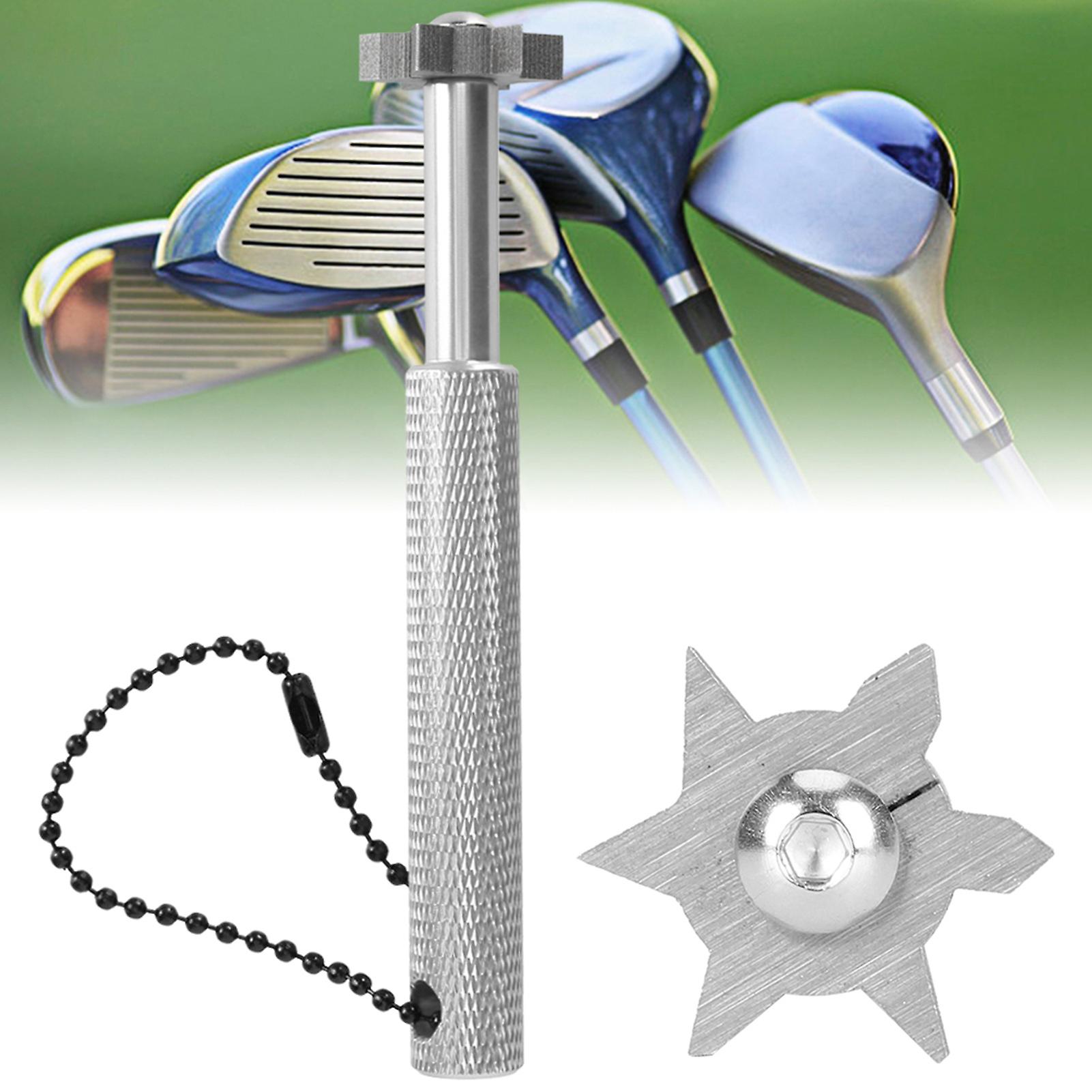 Humanized Golf Sharpener Club Grooving Sharpening Tool Accessory Supplies With Tail Hanging Rope Holesilver