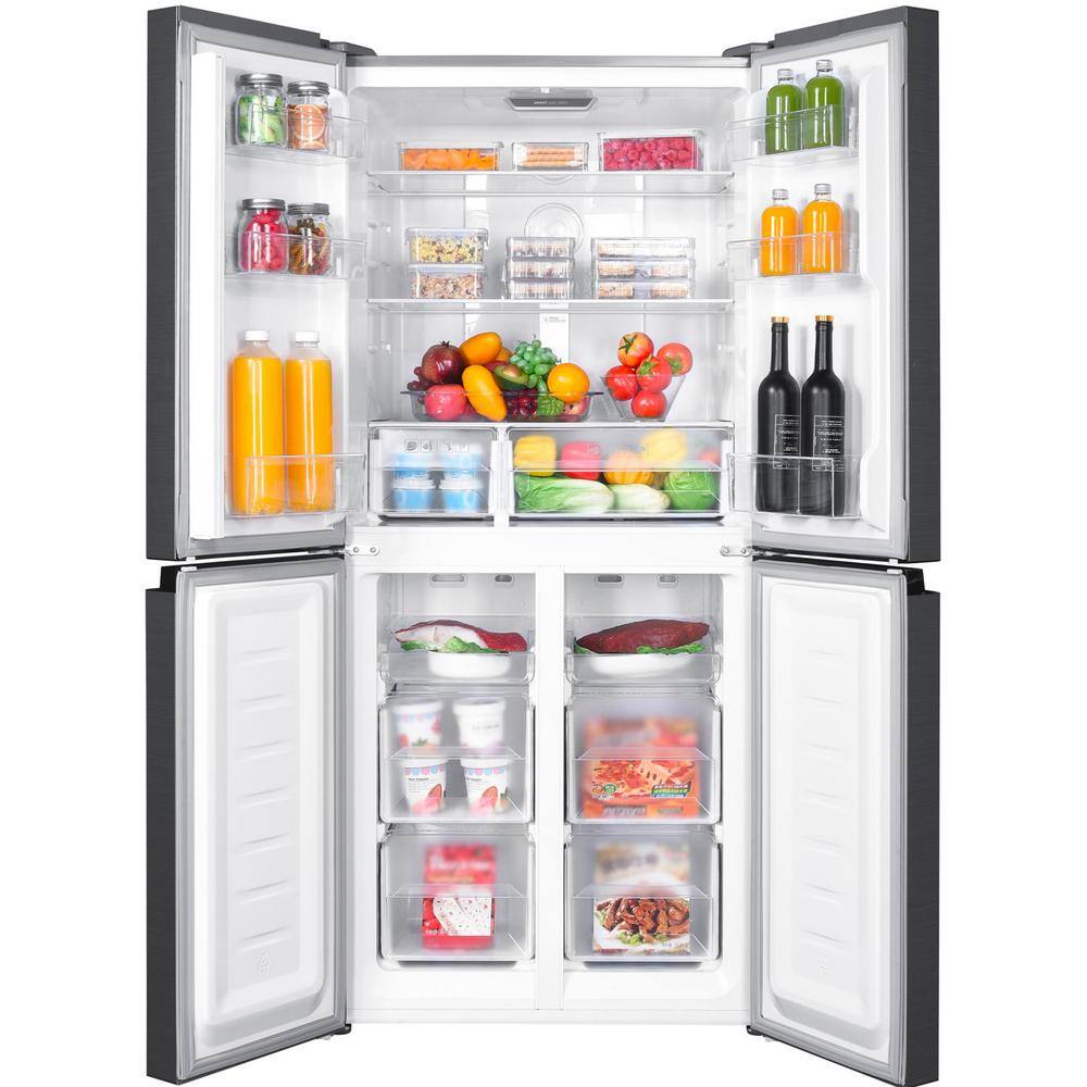 Impecca 14.9 cu. ft. 4-Door Multi-Door CounterDepth Refrigerator Stainless Steal M-RM4152STG1974