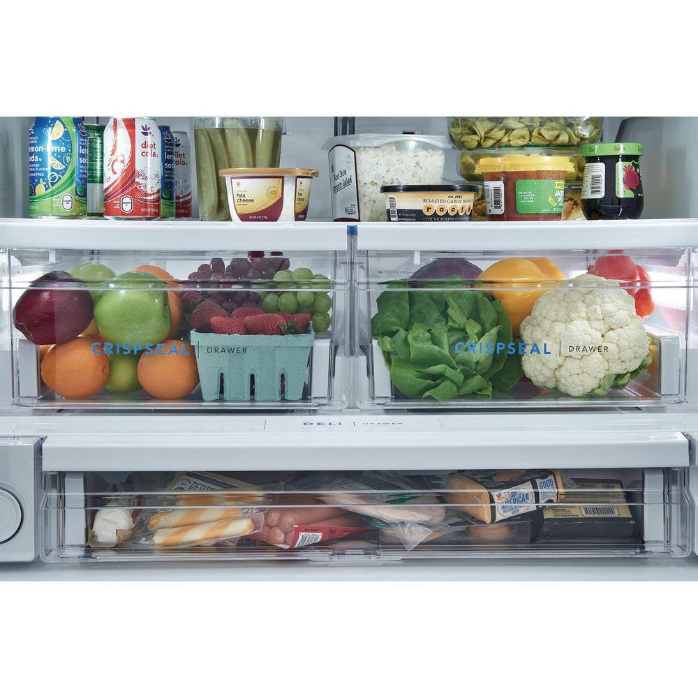 Frigidaire 27.8 Cu. Ft. French Door Refrigerator in Black Stainless Steel FRFS2823AD