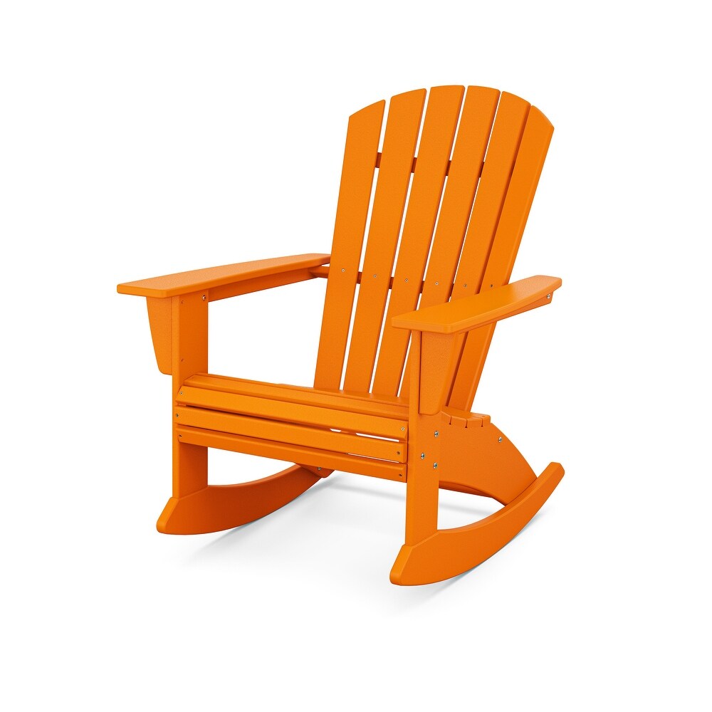 POLYWOOD Nautical Curveback Adirondack Rocking Chair