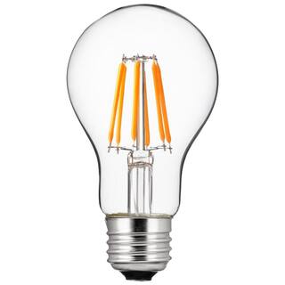 Sunlite 40-Watt Equivalent A19 Dimmable Clear Filament LED Light Bulb in Cool White 4000K (6-Pack) HD02412-6