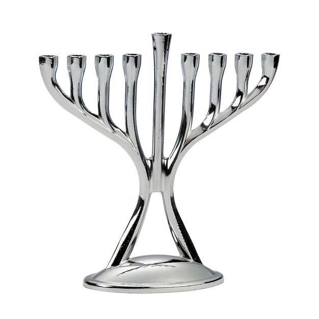 Chrome Finished Mini Hanukkah Menorah Silver