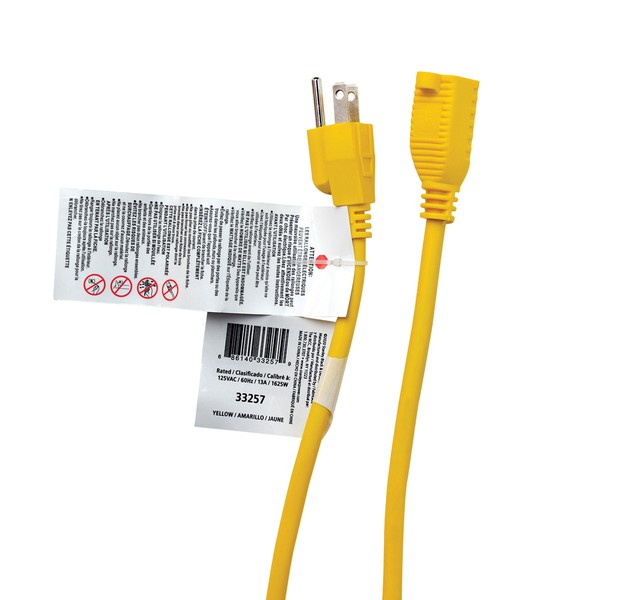 Stanley Tools Yellow Outdoor Power Extension Cord 25 Feet