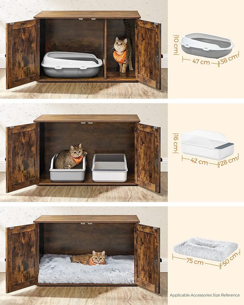 FEANDREA Hidden Cat Litter Box Enclosure