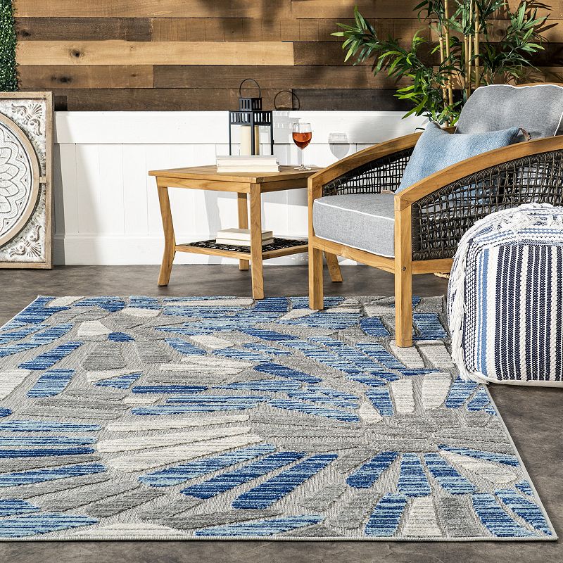 nuLoom Misty Abstract Transitional Indoor/Outdoor Area Rug