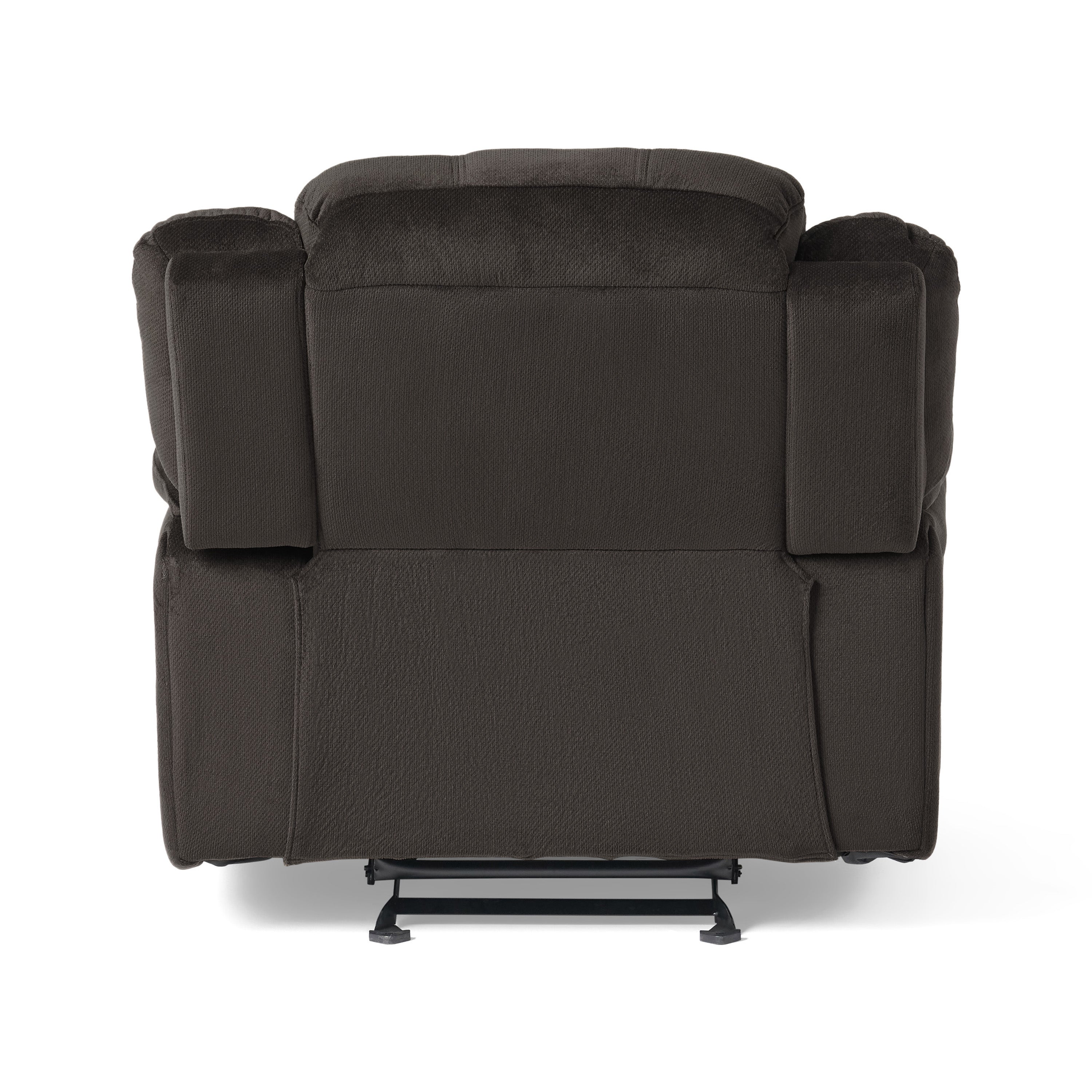 Hidal Brown Fabric Glider Recliner Club Chair