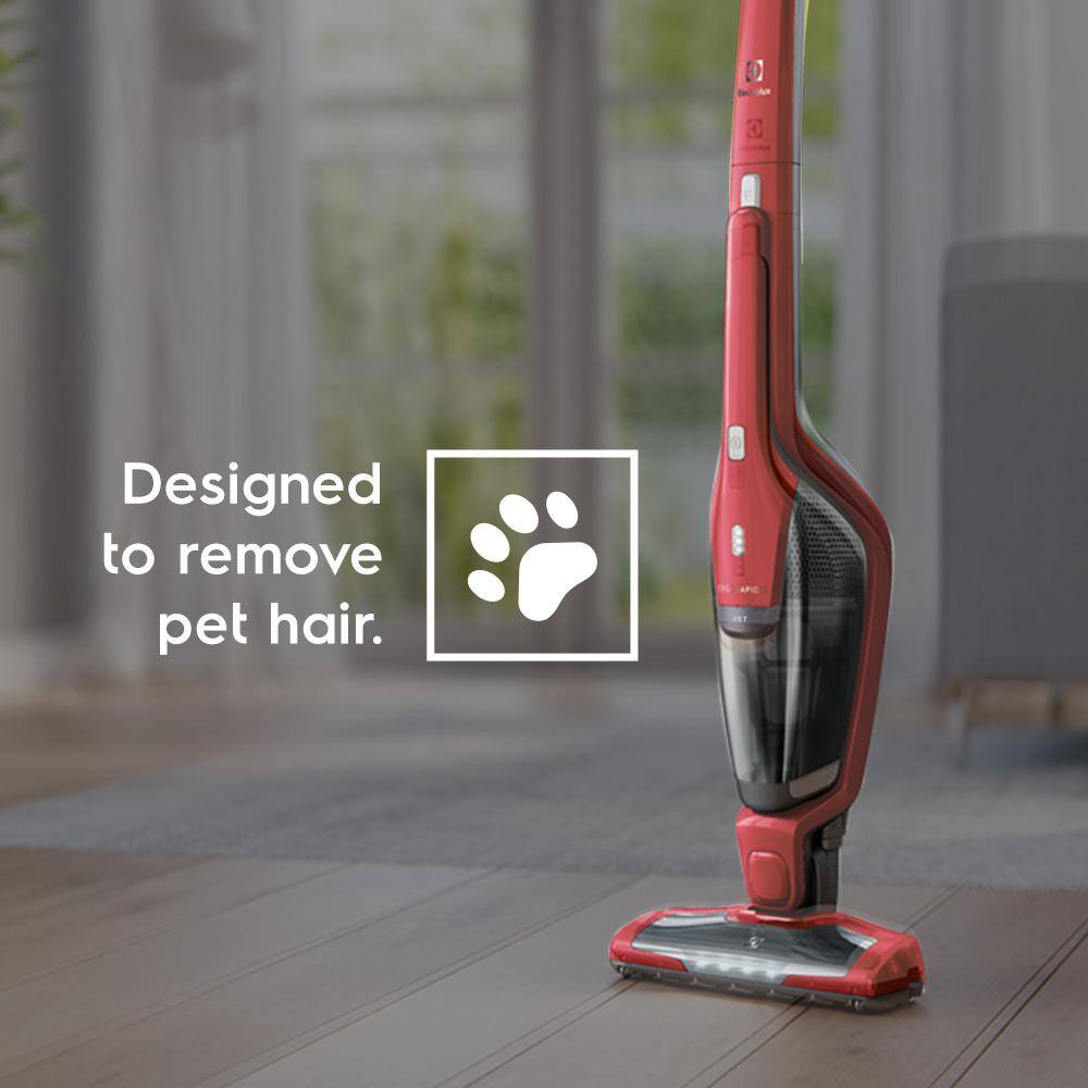 Electrolux Ergorapido Pet Bagless Cordless with Detachable Handset in Red Stick Vacuum EHVS3510AR