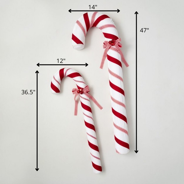 Giant Candy Cane Multicolor 47 quot h Set Of 2