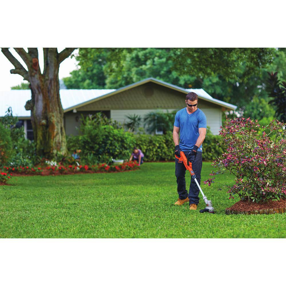 BLACK+DECKER 20V MAX Cordless Battery Powered 2-in-1 String Trimmer  Lawn Edger with 3-Pack of Trimmer Line LST3003ZP