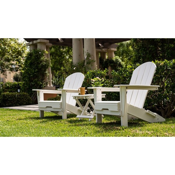 All Weather Folding Adirondack Chair，HDPE Recyclable Plastic