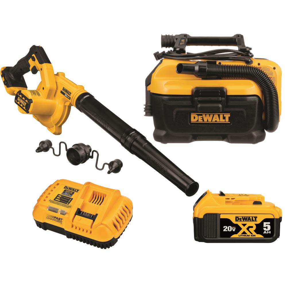 DW 20V MAX 2-Tool Combo Kit (Blower and Vacuum) DCK204P1 from DW