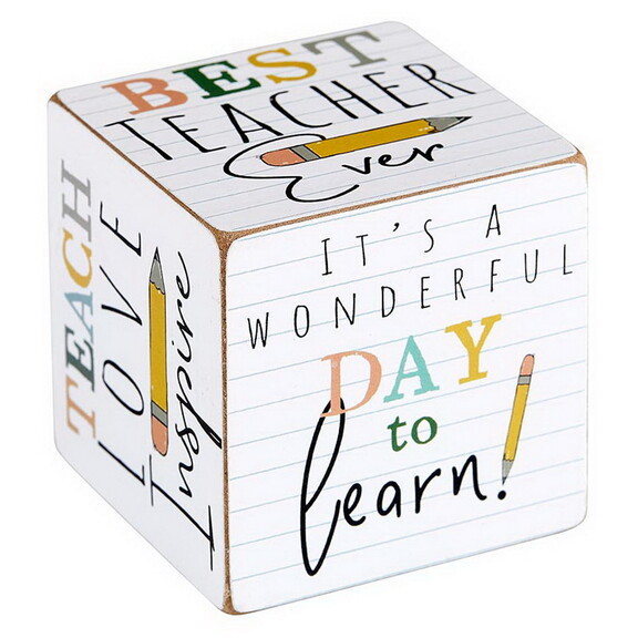 Heartfelt N1667 Quote Cube   Teacher Life