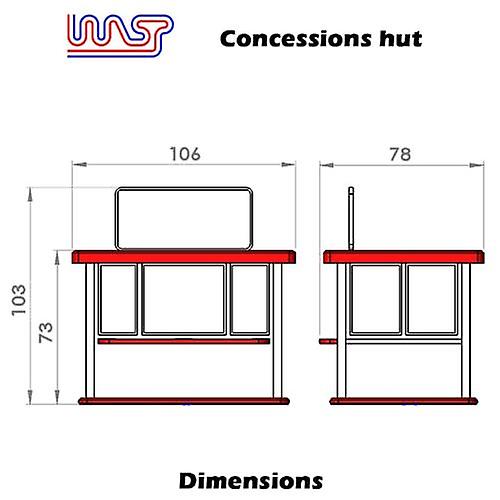 Slot Car Scenery Track Side Concessions Hut No 2 New 1:32 Scale WASP