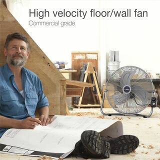 Lasko High Velocity 20 in. 3 Speed Metallic Floor Fan with QuickMount Wall-Mounting System 2265QM