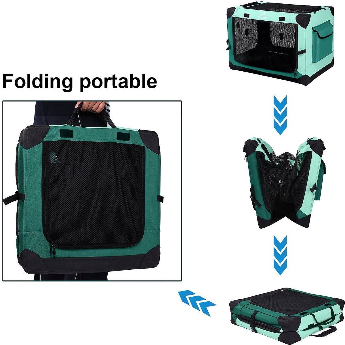 Ownpets 4 Door Folding Portable Dog Crate