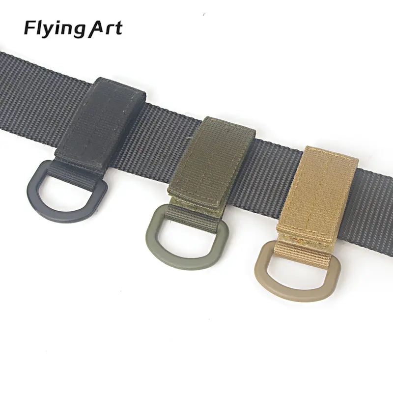 Outdoor Sports hiking hunting tool Multifunctional Mountaineering D shaped Buckle Nylon webbing Molle Belt Keychain