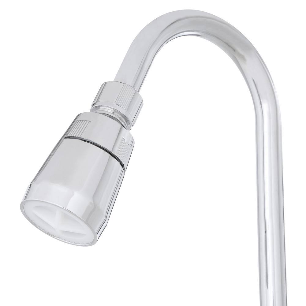 EZ-FLO 38 in. Spout Type 49-12 in. No-Handle Portable Add-On Shower Riser with Showerhead in Chrome 11120