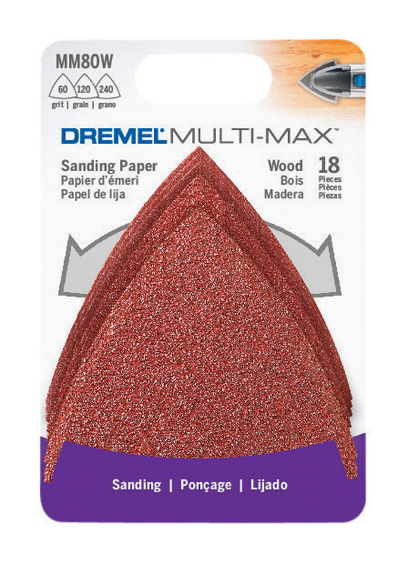 Dremel Multi-Max 3 in. X 3 in. L Aluminum Oxide Sandpaper 18 pk