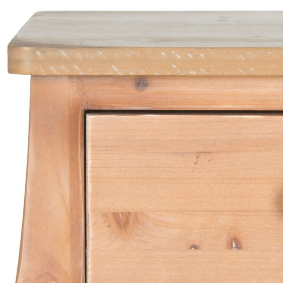 Billie End Table With Storage Drawer Honey Natural   Rustic   Side Tables And End Tables   by AED Luxury Home Decor  Houzz