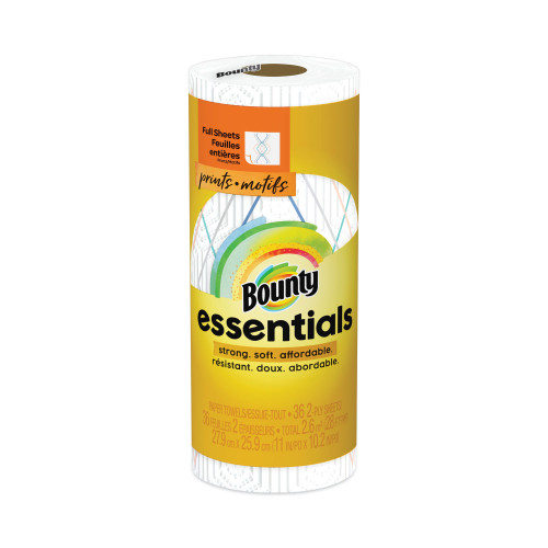 Bounty Essentials Paper Towels， 40 Sheets/Roll， 30 Rolls/Carton (74657)