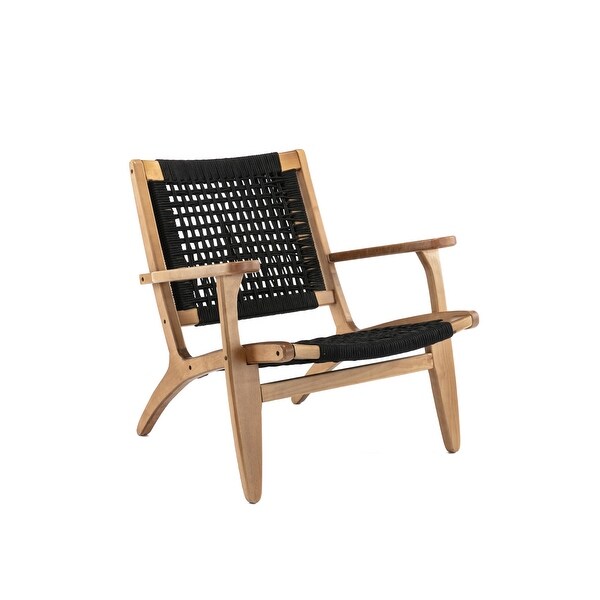 Boraam Harrison Black and Oak Woven Chair