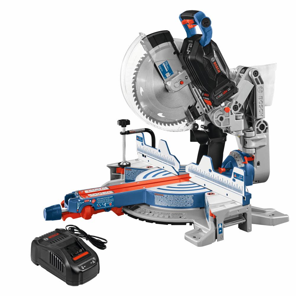 Bosch PROFACTOR 18V Surgeon 12 Dual-Bevel Glide Miter Saw Kit with 1 CORE18V 8.0 Ah PROFACTOR Performance Battery ;