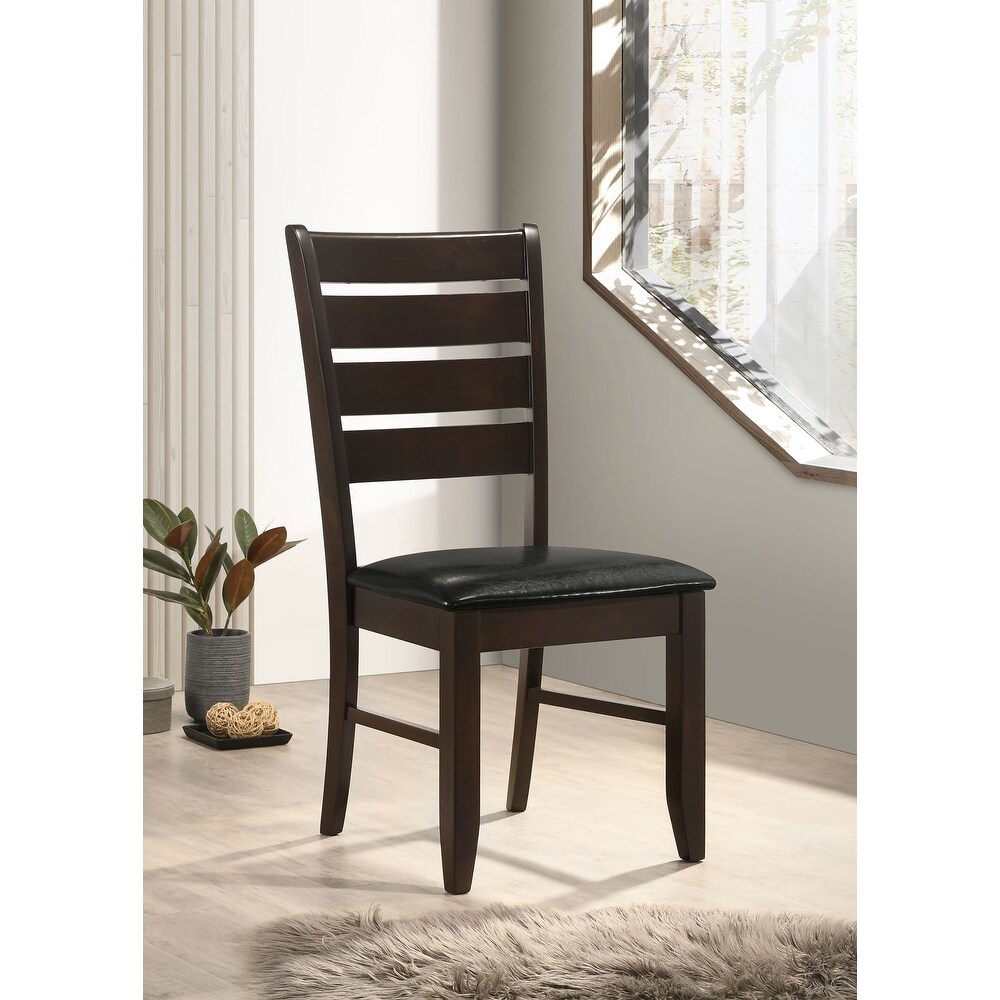 Coaster Furniture Dalila Ladder Back Side Chairs Brown And Grey (Set of 2)   19.25'' x 22.25'' x 40.25''