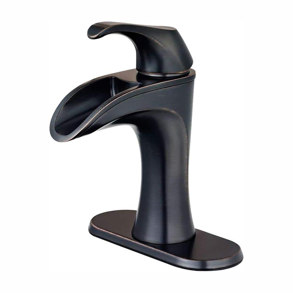 Pfister Brea 4 in Centerset SingleHandle Bathroom Faucet in Tuscan Bronze