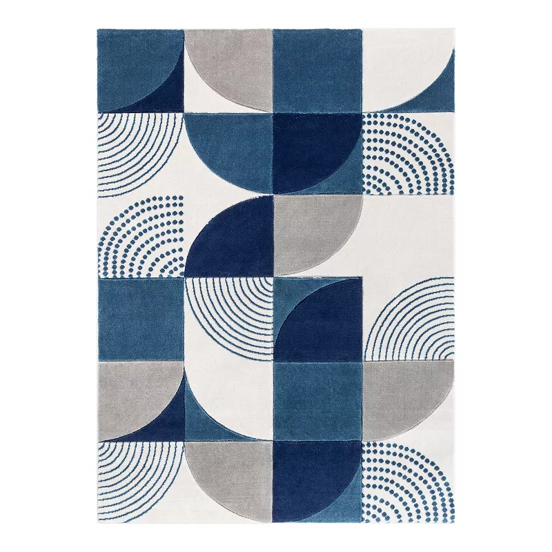 Well Woven Good Vibes Margot Modern Geometric 3D Textured Area Rug