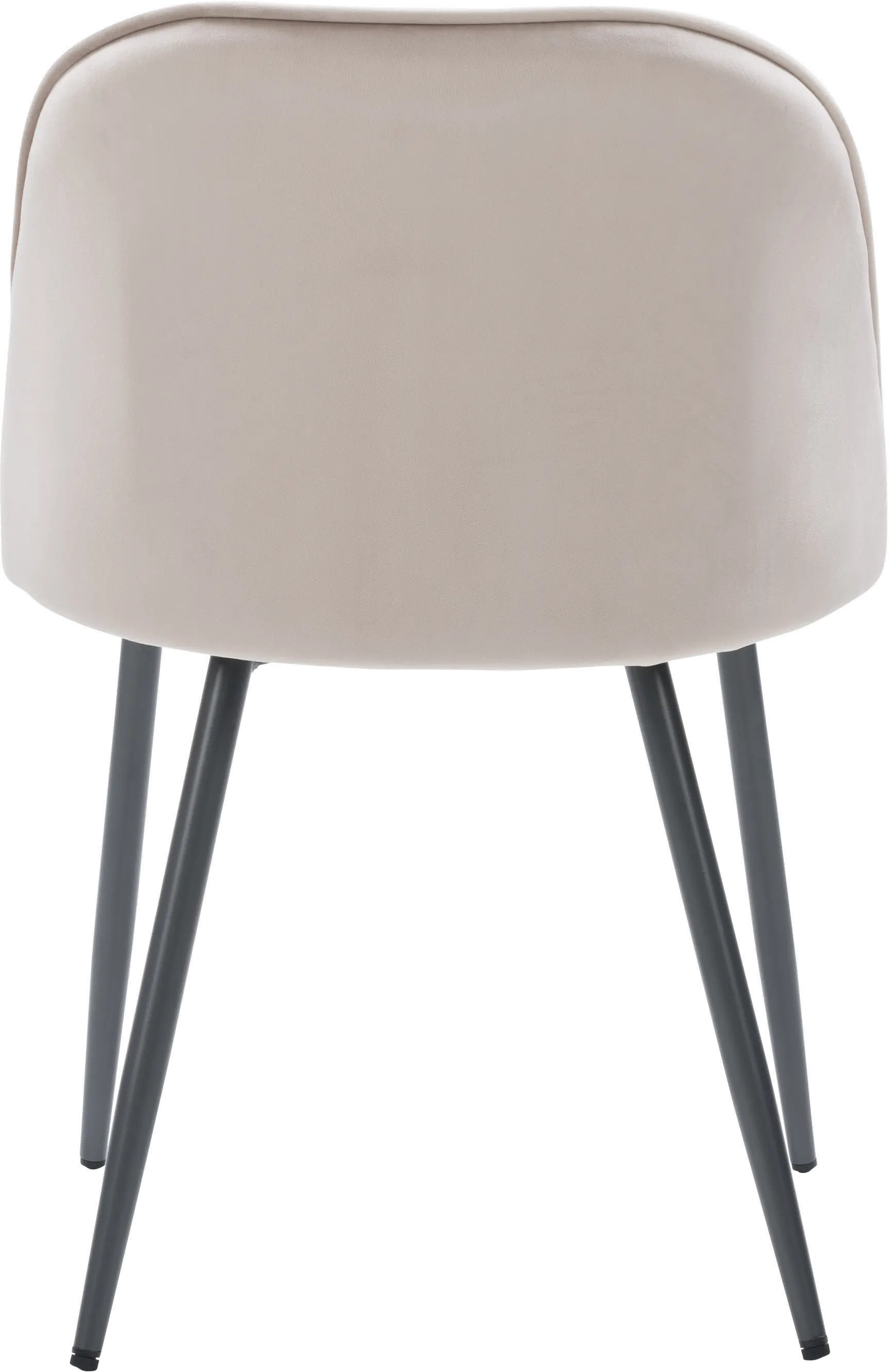 Ayla Beige Velvet Upholstered Side Chair