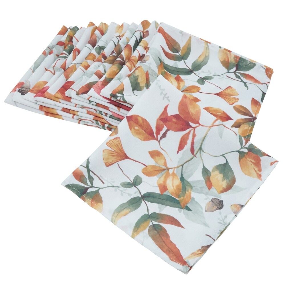 Fall Leaf Print Napkins (Set of 4)