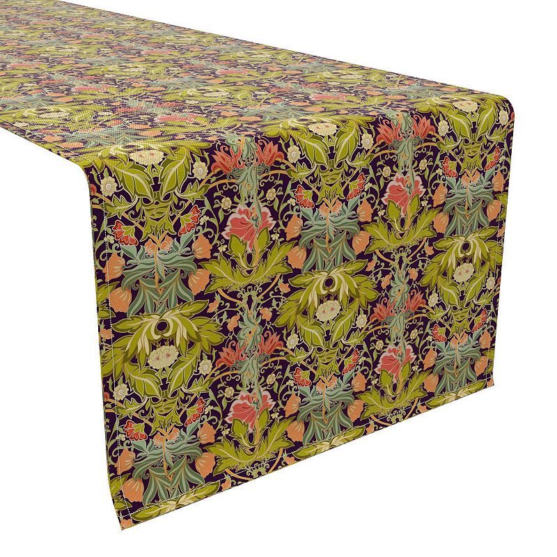 Table Runner， 100% Cotton， 16x108， Floral 47