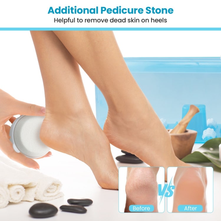 Foot Spa Massager Tub with Removable Pedicure Stone and Massage Beads