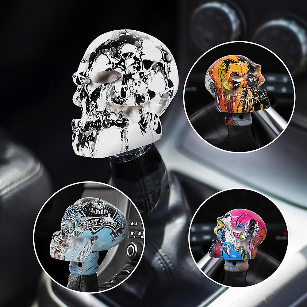 Car Shift Knob Skull Shift Lever Knob Resin Gear Lever Knob Handball Auto Shift Lever Head Shift Handle Knob Automobile Interior Accessories Durable F