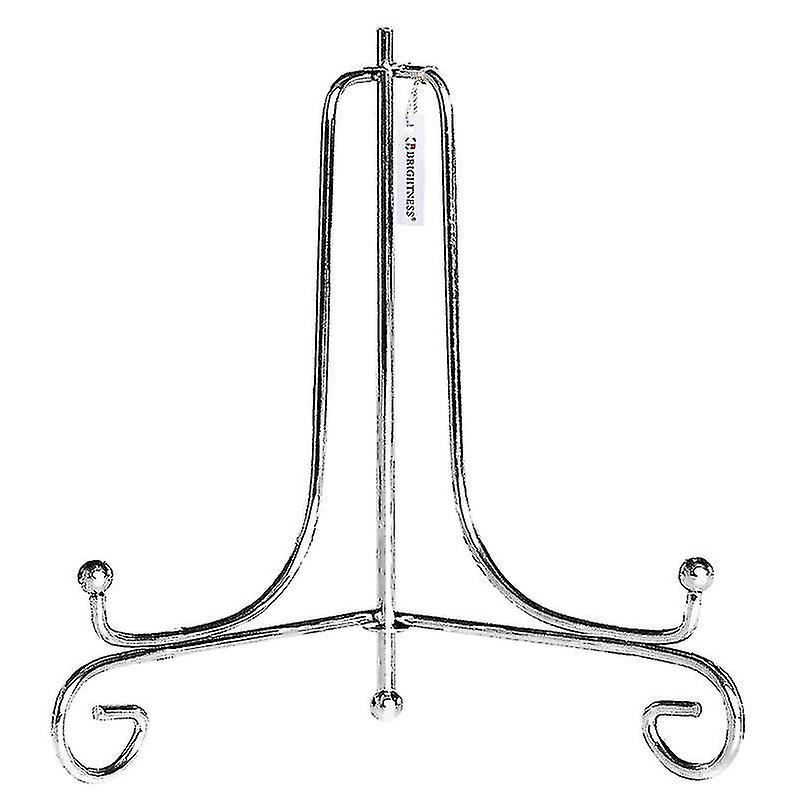 Starlight-set Of 2 Silver Metal Easels Plate Holder Decorative Display Stands For Photo， Picture Frames， Cookbooks， Decorative Plates， Paintings And A