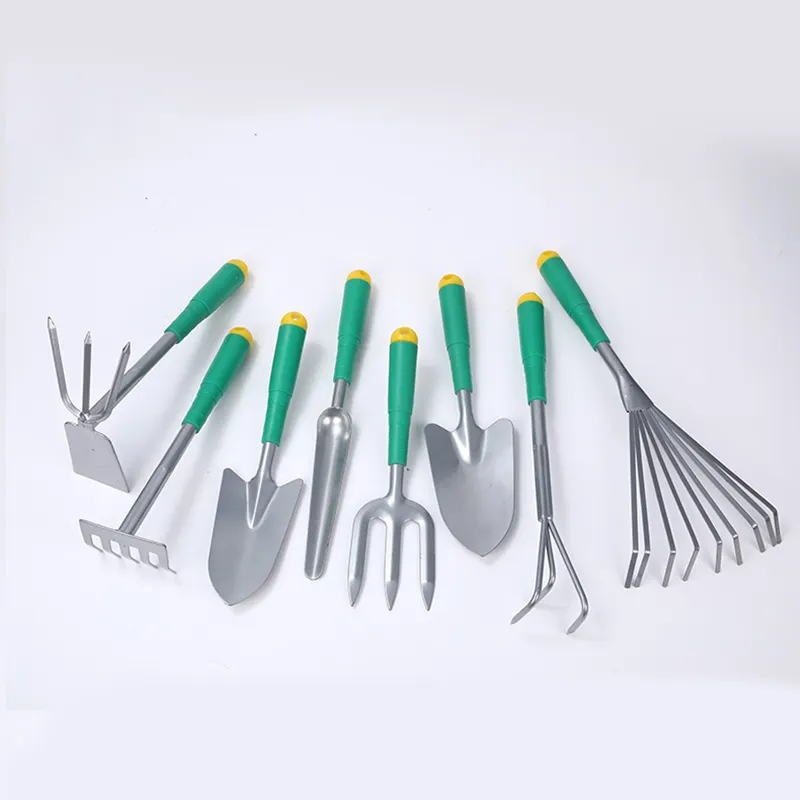 Green Silicone Handle Kids Gardening Tools Set Combined Wholesale Mini Small Hand Garden Tools Set