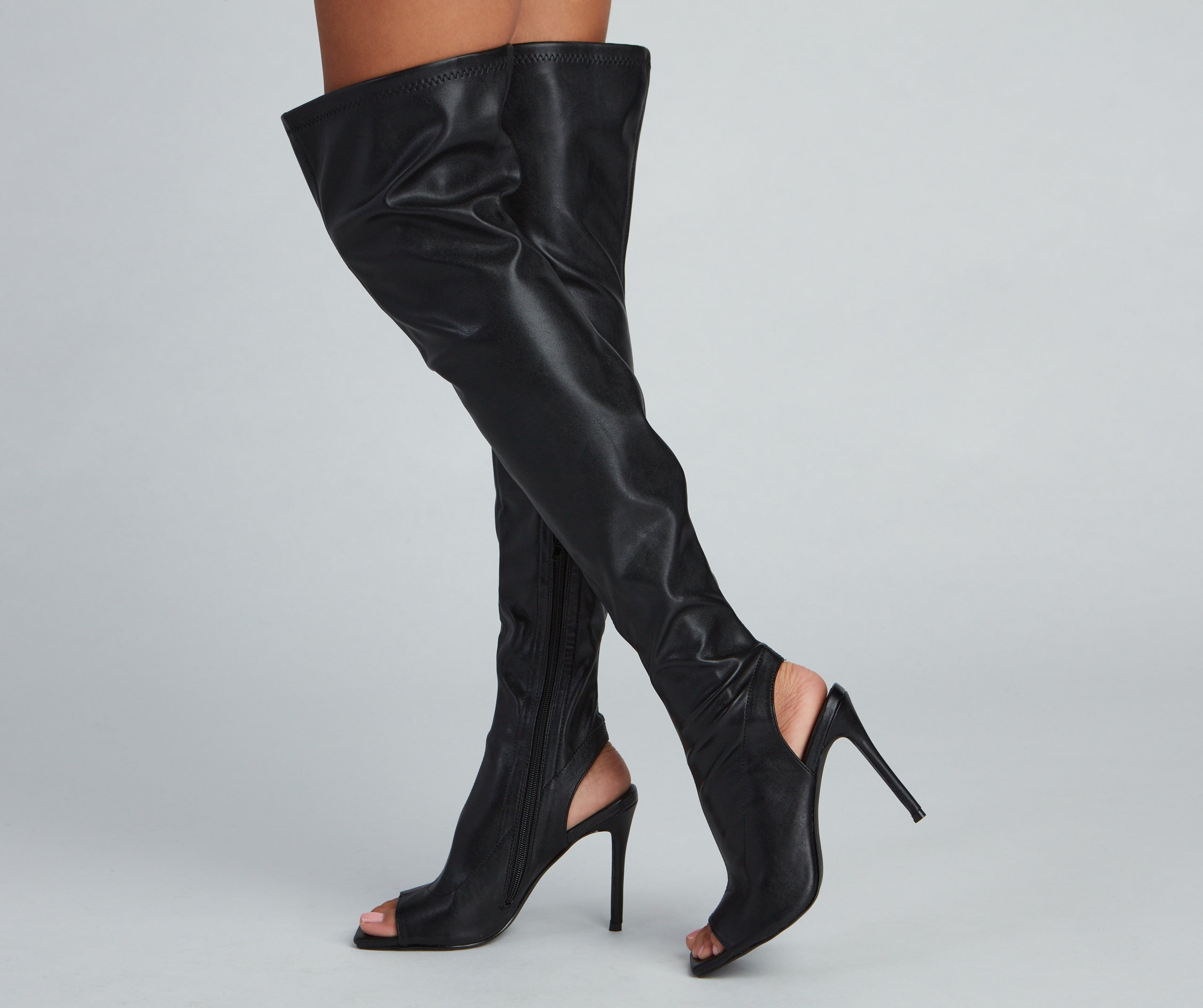 Sleek And Stunning Faux Leather Boots