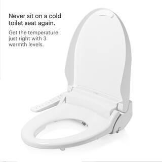 Brondell Swash CSG15 Electric Bidet Seat for Elongated Toilets in White CSG15-EW