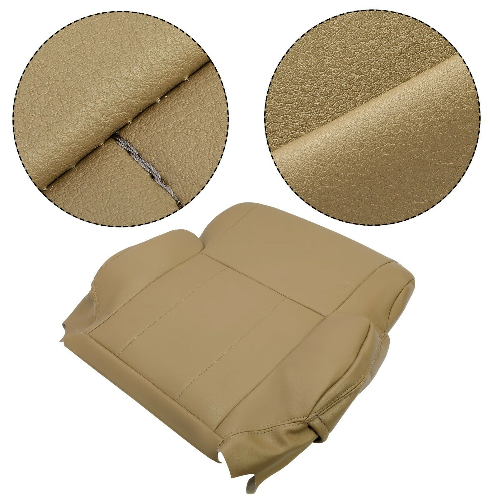 For 1996-02 Toyota 4Runner Driver Top Upper lean back Leather Seat Cover OAK Tan