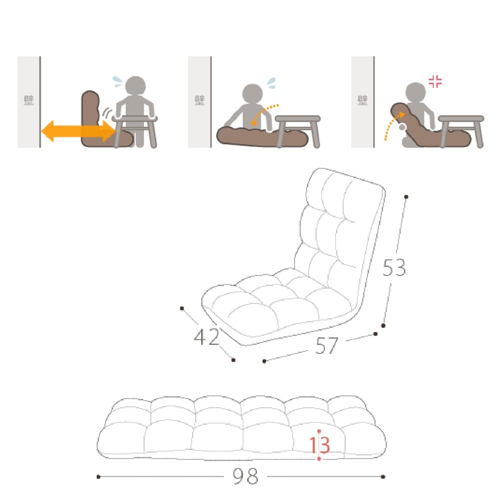 Adjustable Foldable Leisure Chair with Ergonomics Design