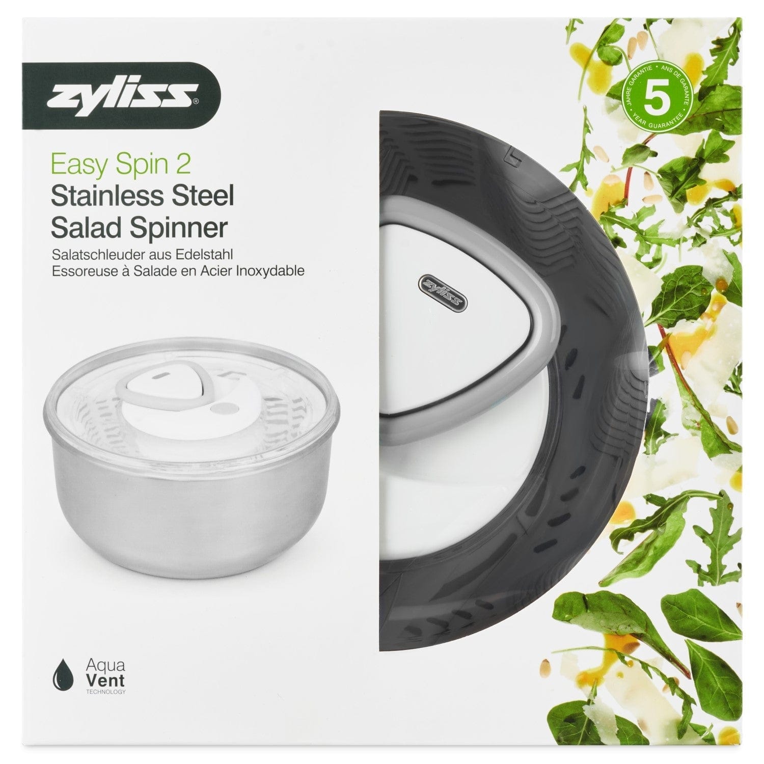 Easy Spin 2 Stainless Steel Salad Spinner