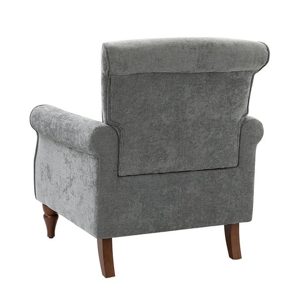 Indiges Transitional Comfy Nailhead Accent Arm Chair with Tufted Back by HULALA HOME