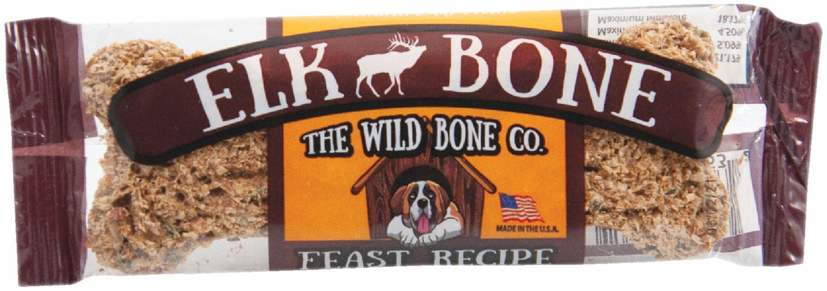 The Wild Bone Company Elk Bone Feast Dog Treat 1 Oz. (Pack of 24)