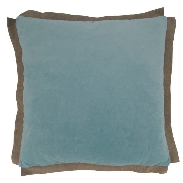 Saro Lifestyle Velvet Flange Decorative Pillow Cover