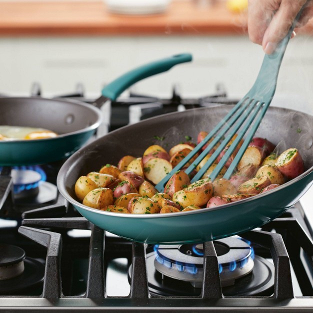 Rachael Ray Cook Create 2pc Aluminum Nonstick Frying Pan Set Agave Blue