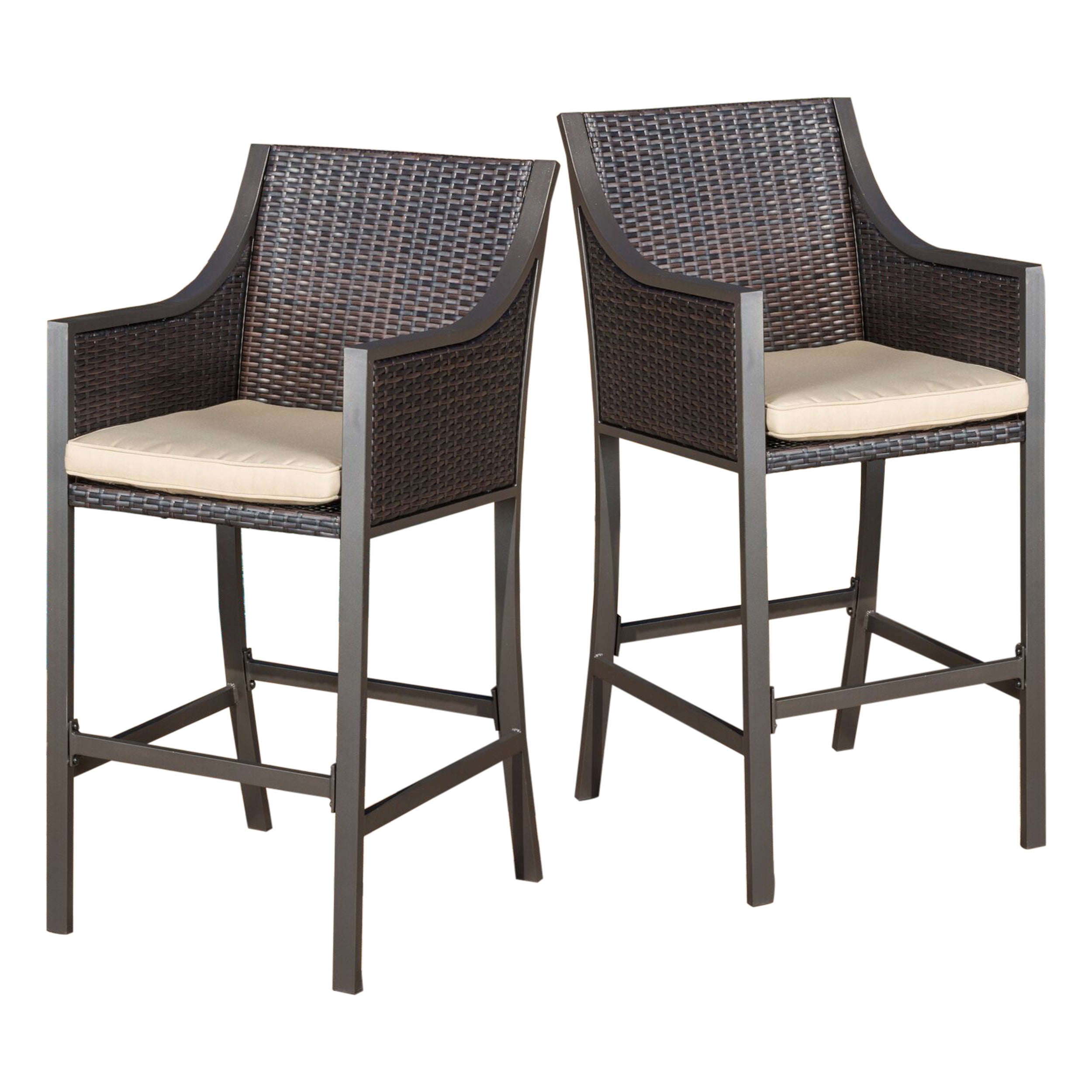 Rani Brown 30-Inch Barstool (Set of 2)