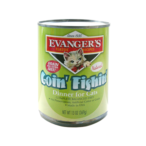 Evangers Classic Recipe Grain Free Goin FIshin Dinner Canned Cat Food