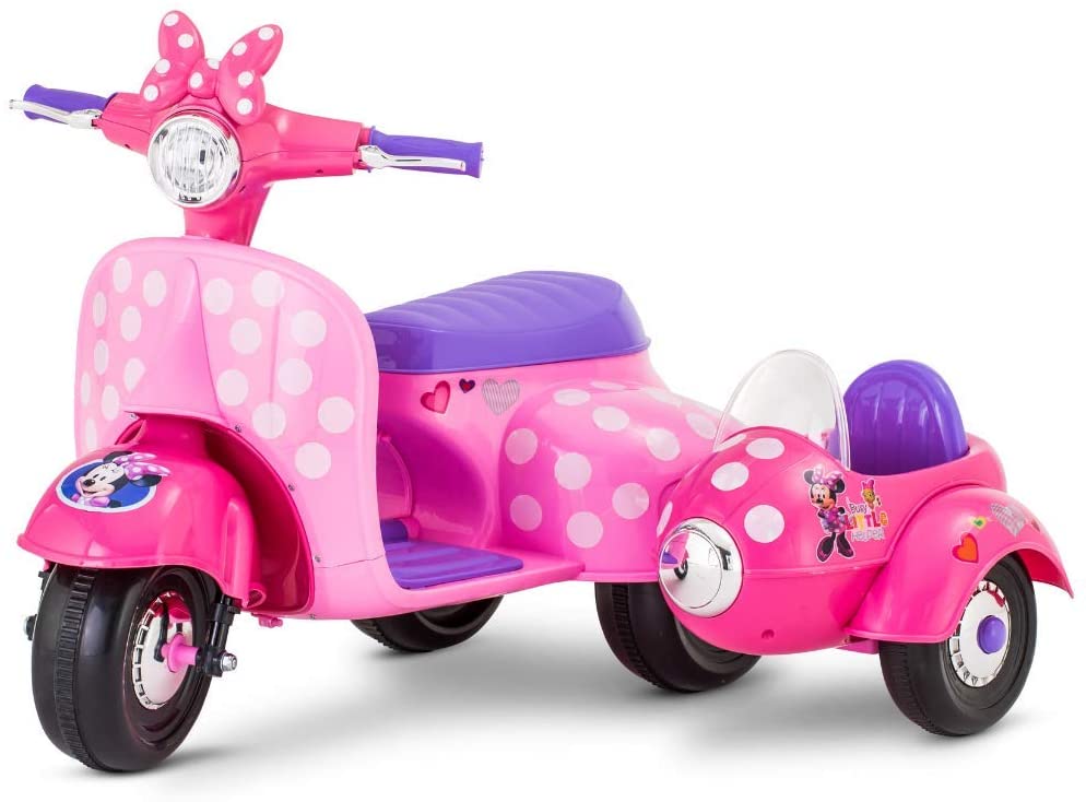 6-Volt Minnie Mouse Happy Helpers Scooter with Sidecar Ride-On by Kid Trax