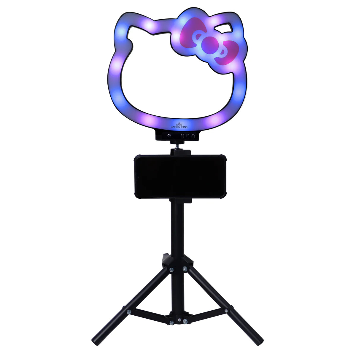 IVLR-LEDRINGHK10-BLK | Hello Kitty® Supercute 10” RGB Desktop Ring Light with Tripod